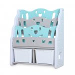 Organizator pentru carti cu 2 cutii depozitare jucarii Nichiduta Blue Swan