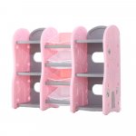 Organizator Nichiduta Tree Pink pentru jucarii cu 4 cutii si rafturi