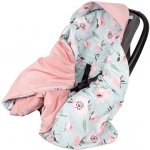 Paturica de infasat pentru scaun auto Velvet Infantilo IF19109 Pink Flower/Roz