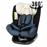 Scaun auto Tweety BlueJeans cu isofix rotativ 360 grade Crocodile 0-36 kg baza neagra