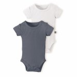 Set 2 body tricou BabyCosy Modal 0-3 luni Grey/Ecru