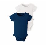 Set 2 body tricou BabyCosy Modal 12-18 luni Blue/Ecru