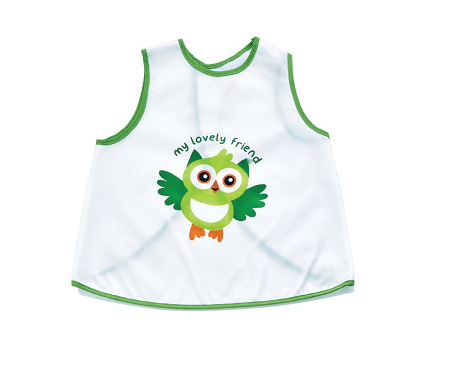 Baveta pentru copii BabyJem Owl Green Alimentatie imagine noua responsabilitatesociala.ro