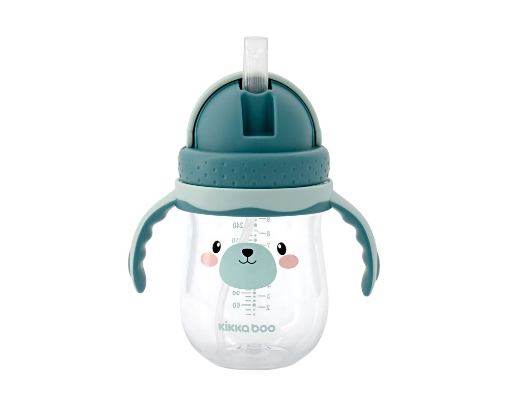 Cana cu pai si manere 300 ml din tritan Bear Mint