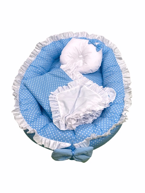 Cuib cu paturica si pernuta pentru bebelusi Lux - 4