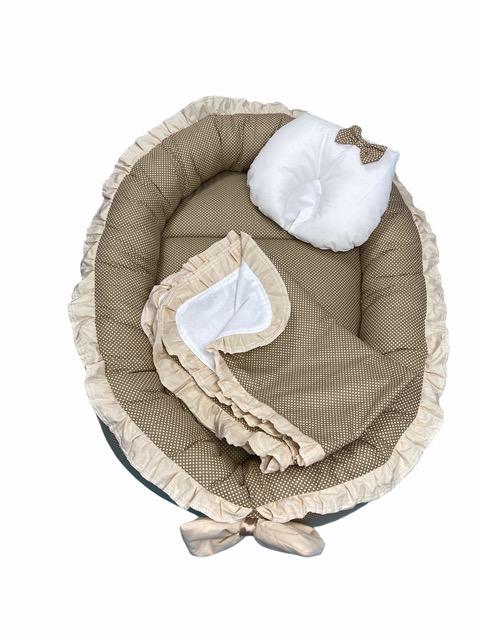 Cuib cu paturica si pernuta pentru bebelusi Lux - 8