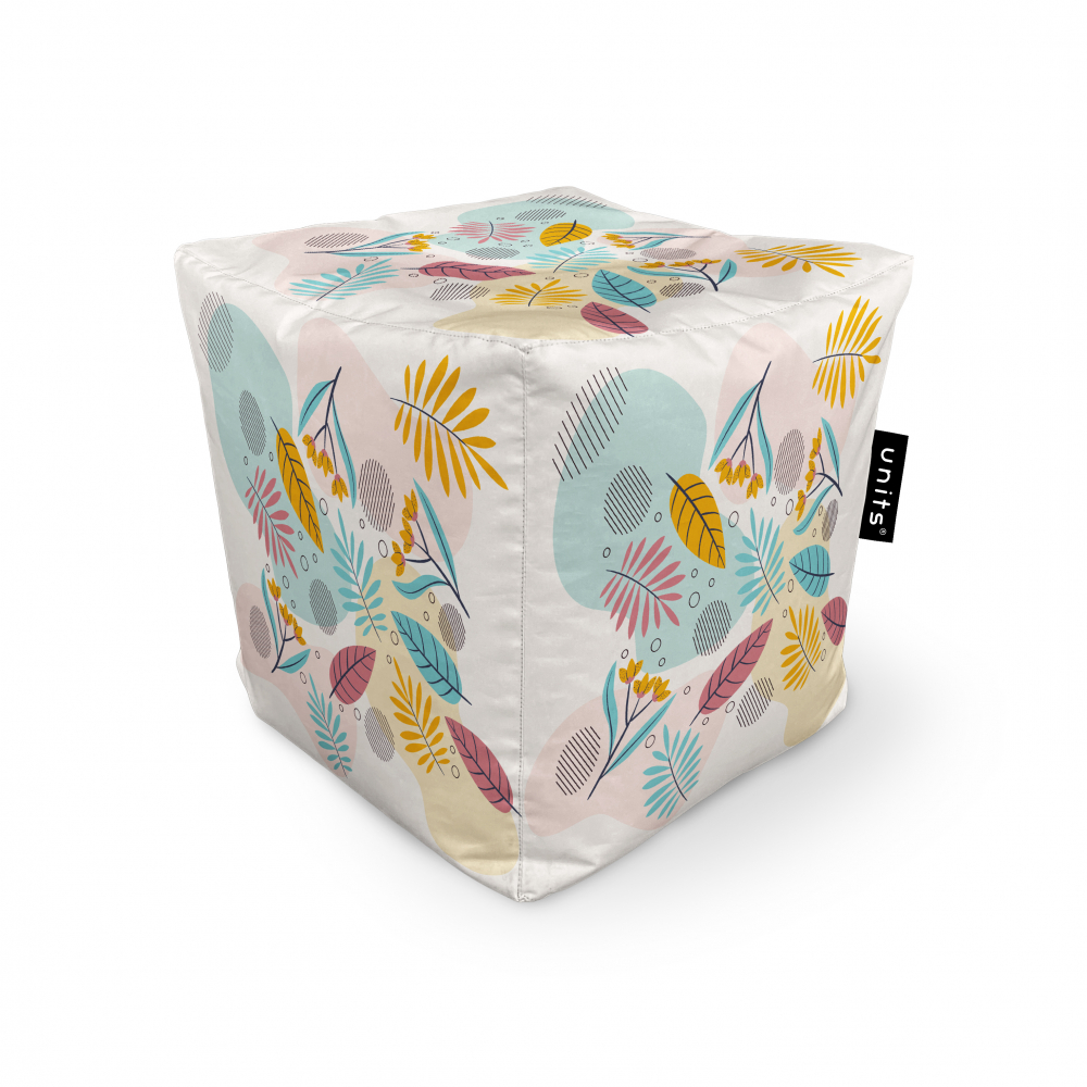 Fotoliu Units Puf Bean Bags tip cub impermeabil multicolor cu frunze Bags imagine noua responsabilitatesociala.ro