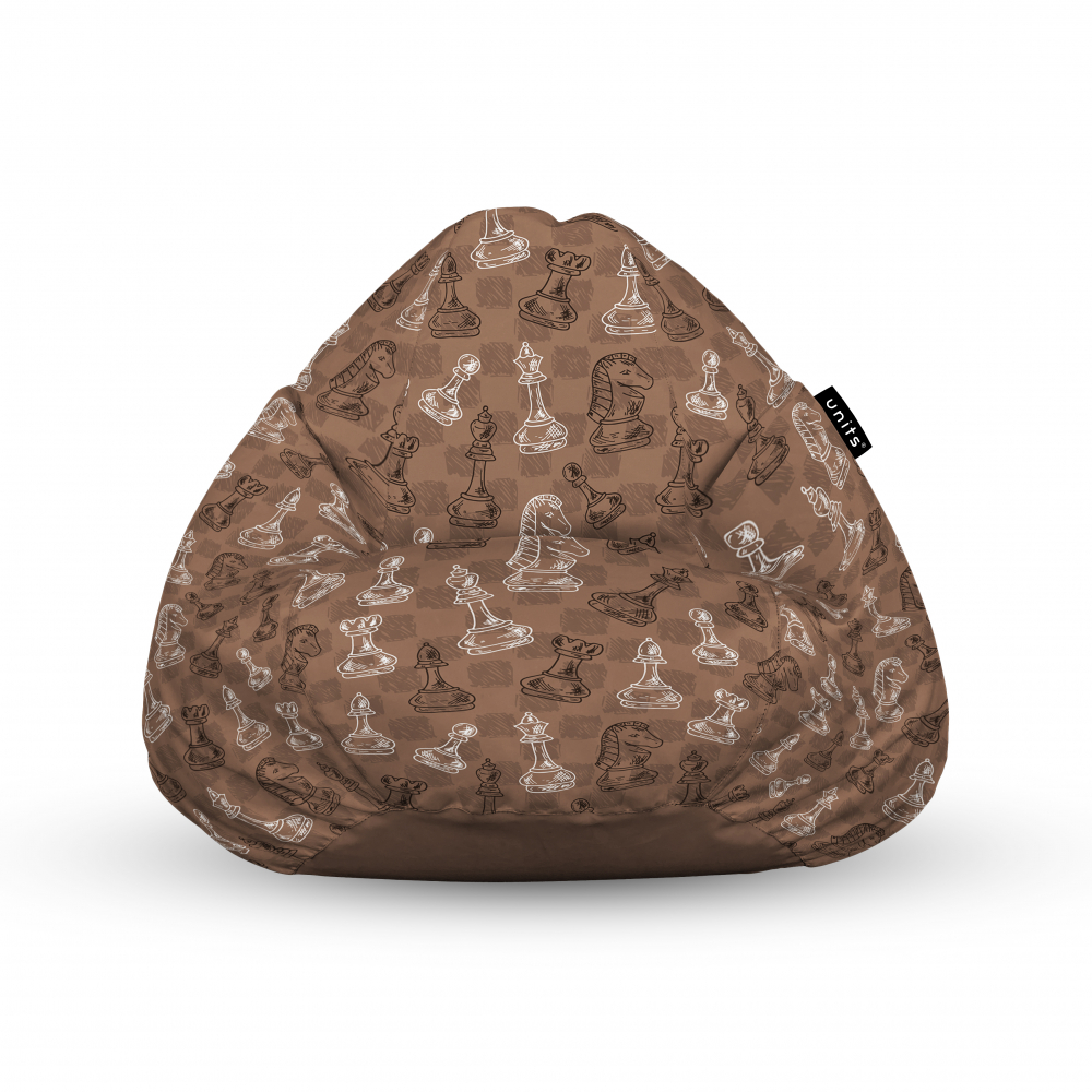 Fotoliu Units Puf Bean Bags tip para impermeabil cu maner piese sah maro Bags imagine 2022 protejamcopilaria.ro
