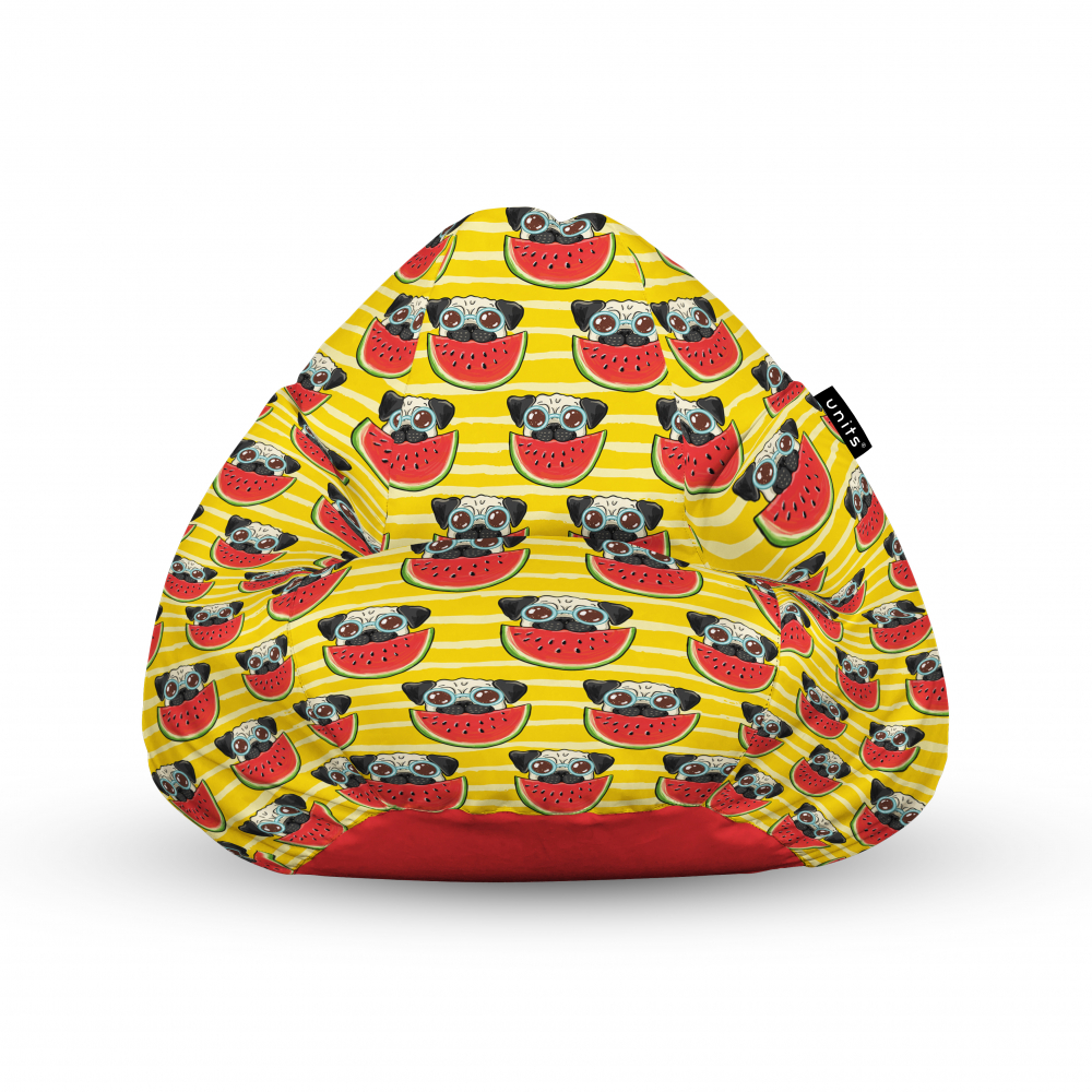 Fotoliu units puf bean bags tip para impermeabil cu maner pugs cu pepeni