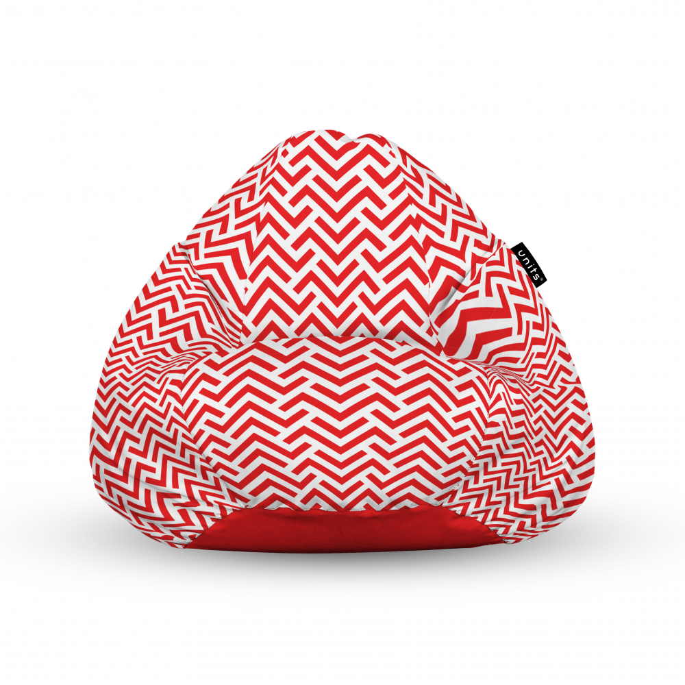 Fotoliu units puf bean bags tip para impermeabil cu maner model rosu si alb