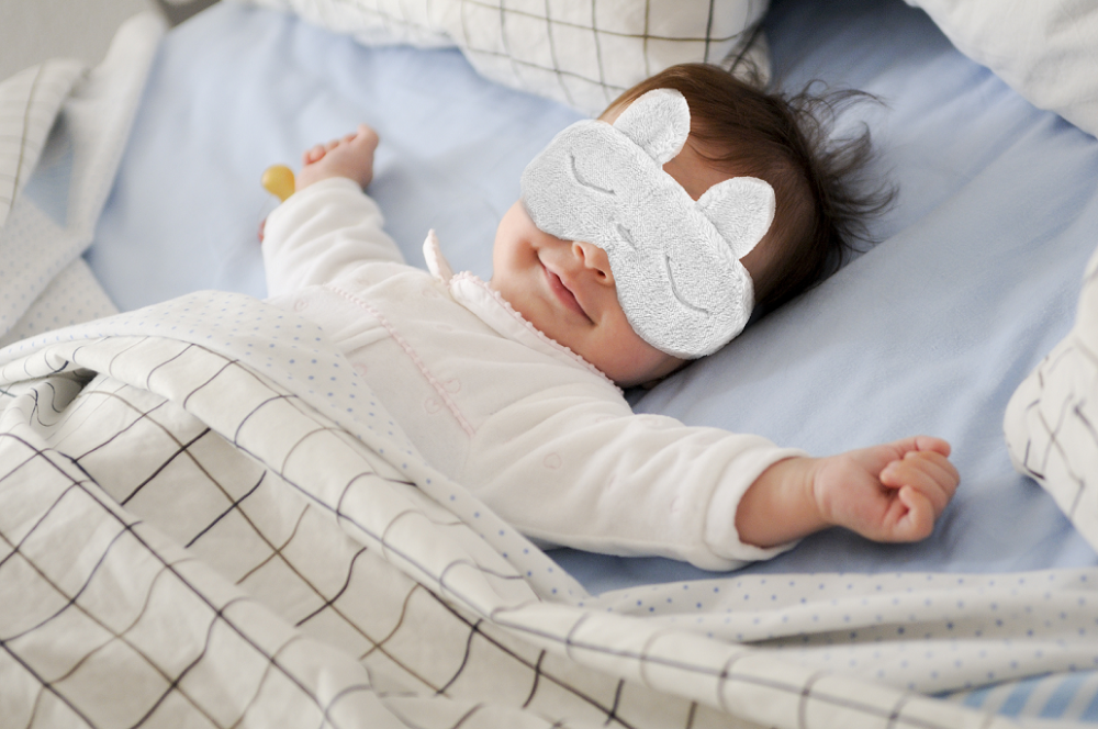 Masca bebelusi pentru somn BabyJem Sleeping Bunny Ecru - 1 | YEO