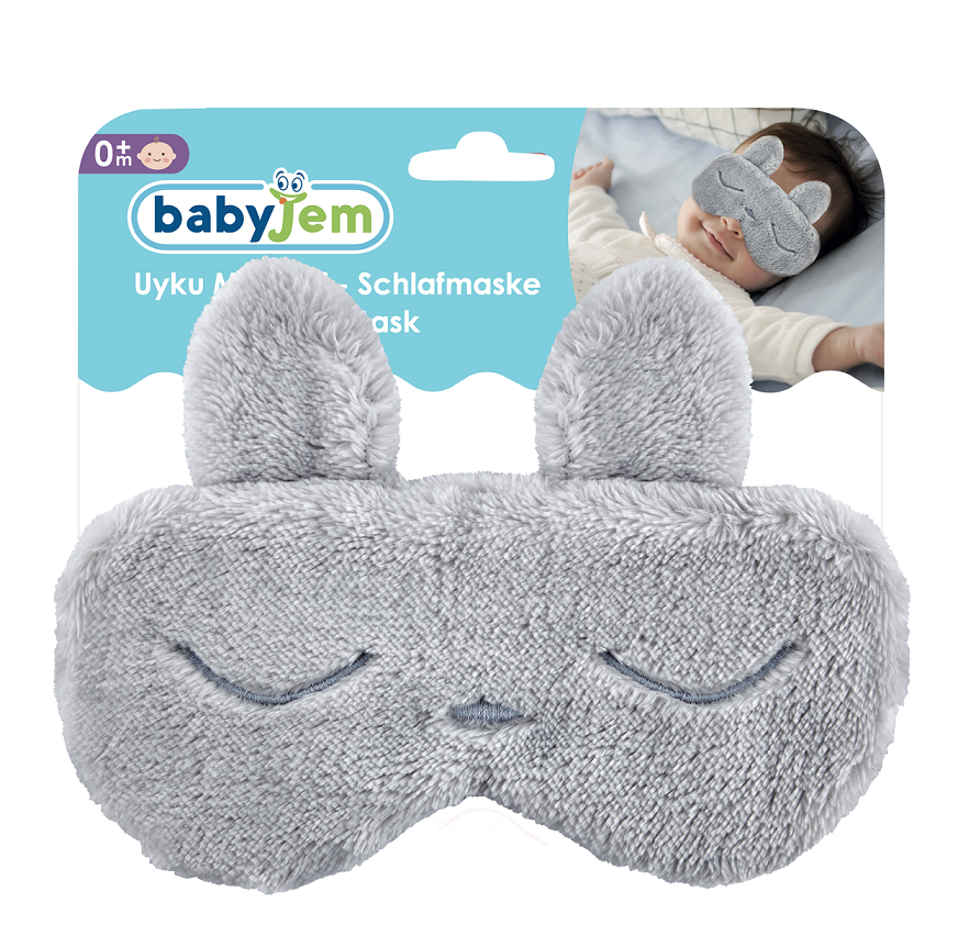 Masca bebelusi pentru somn BabyJem Sleeping Bunny Grey - 1 | YEO