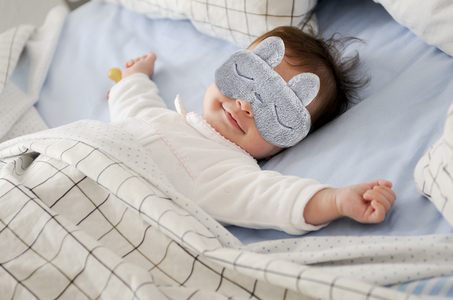 Masca bebelusi pentru somn BabyJem Sleeping Bunny Grey - 3 | YEO