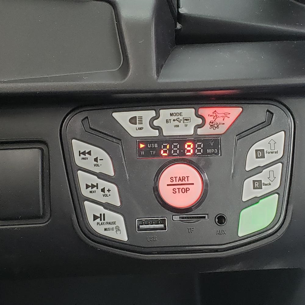 Masinuta electrica 4x4 cu roti din cauciuc EVA Nichiduta UTV Bom Blue - 1