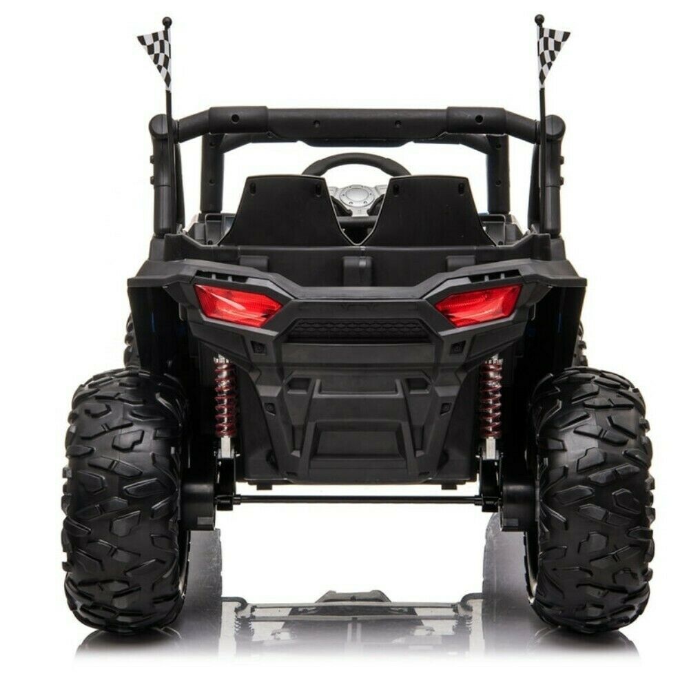 Masinuta electrica 4x4 cu roti din cauciuc EVA Nichiduta UTV Bom Blue - 6