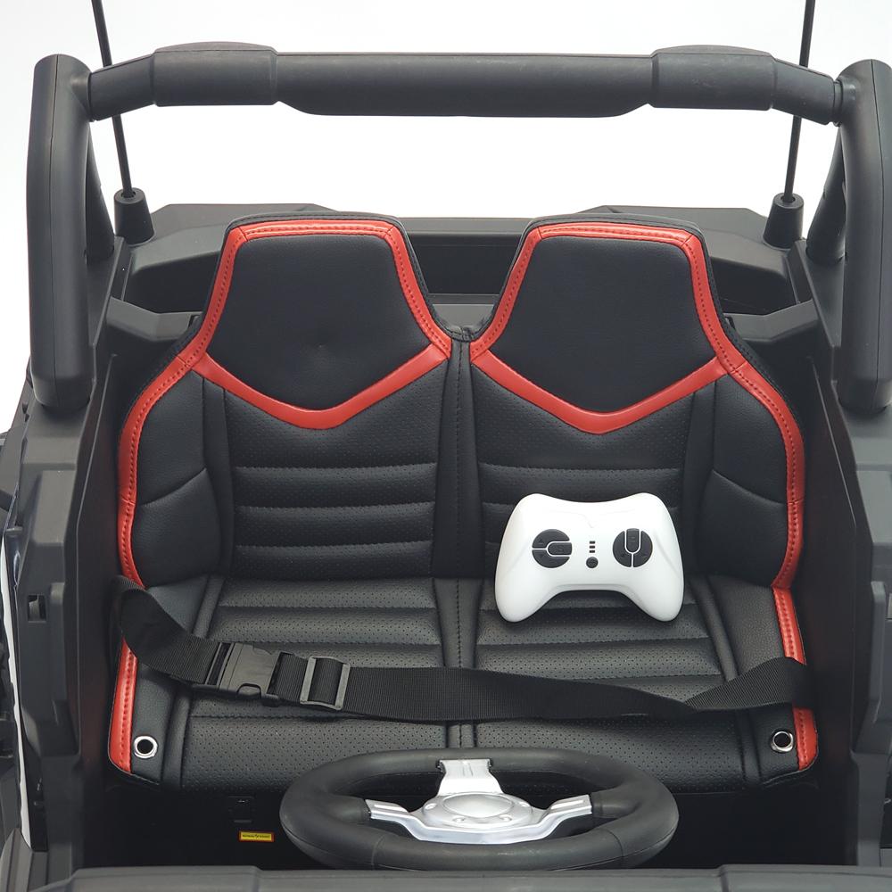 Masinuta electrica 4x4 cu roti din cauciuc EVA Nichiduta UTV Bom Blue - 8