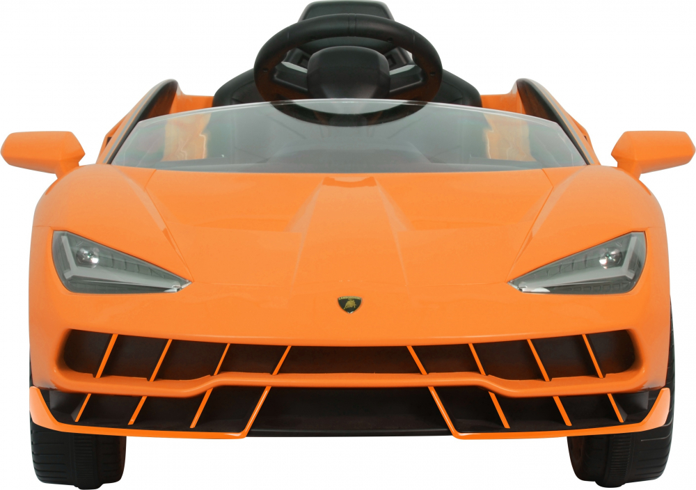 Masinuta electrica cu roti EVA si scaun piele Lamborghini Centenario Orange - 6