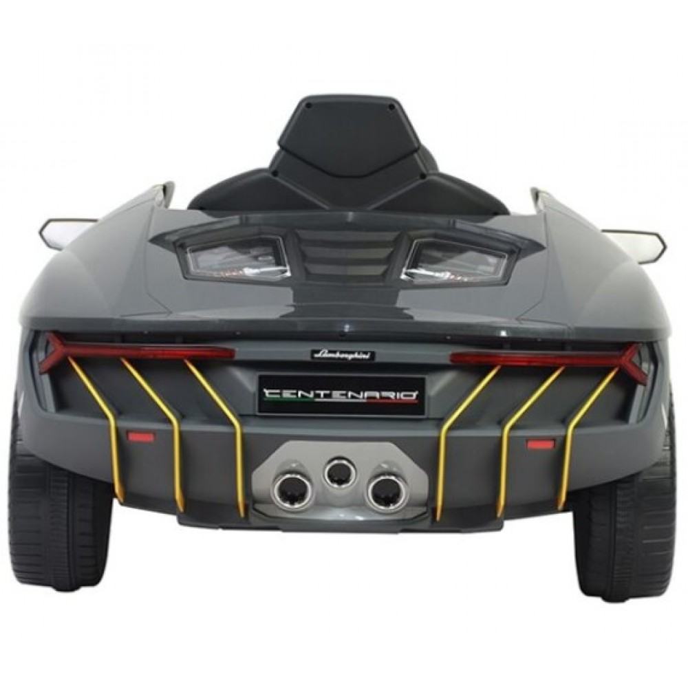 Masinuta electrica cu roti EVA si scaun piele Lamborghini Centenario Grey carbon - 6