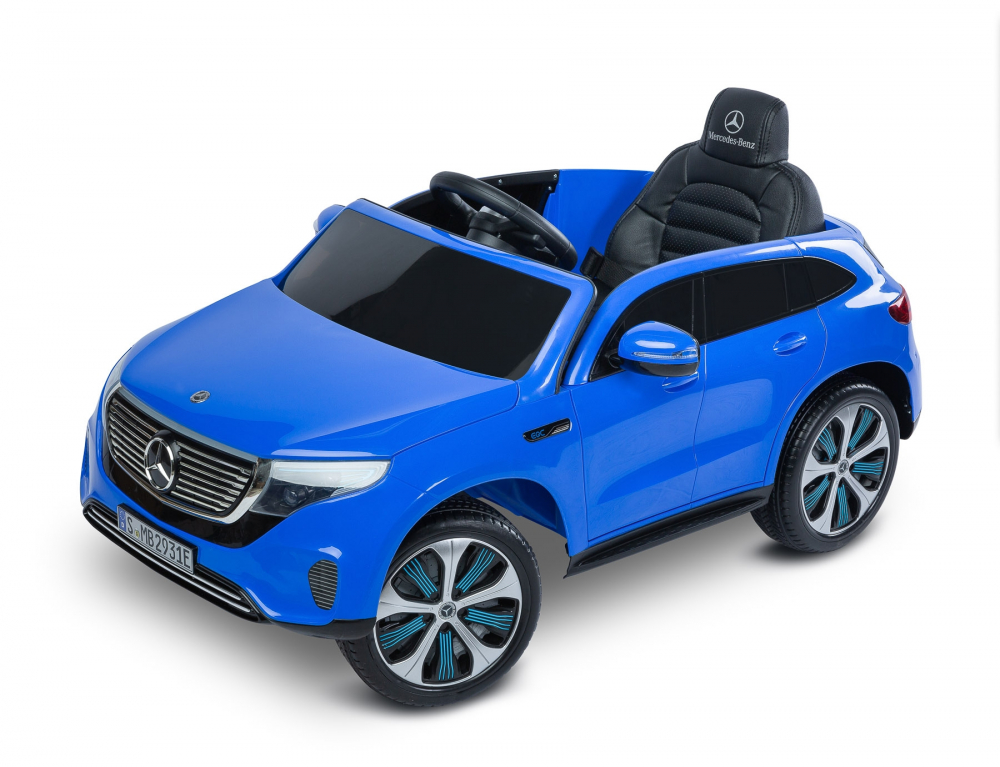 Masinuta electrica cu telecomanda Toyz Mercedes-Benz EQC Police albastra 12V 12V La Plimbare