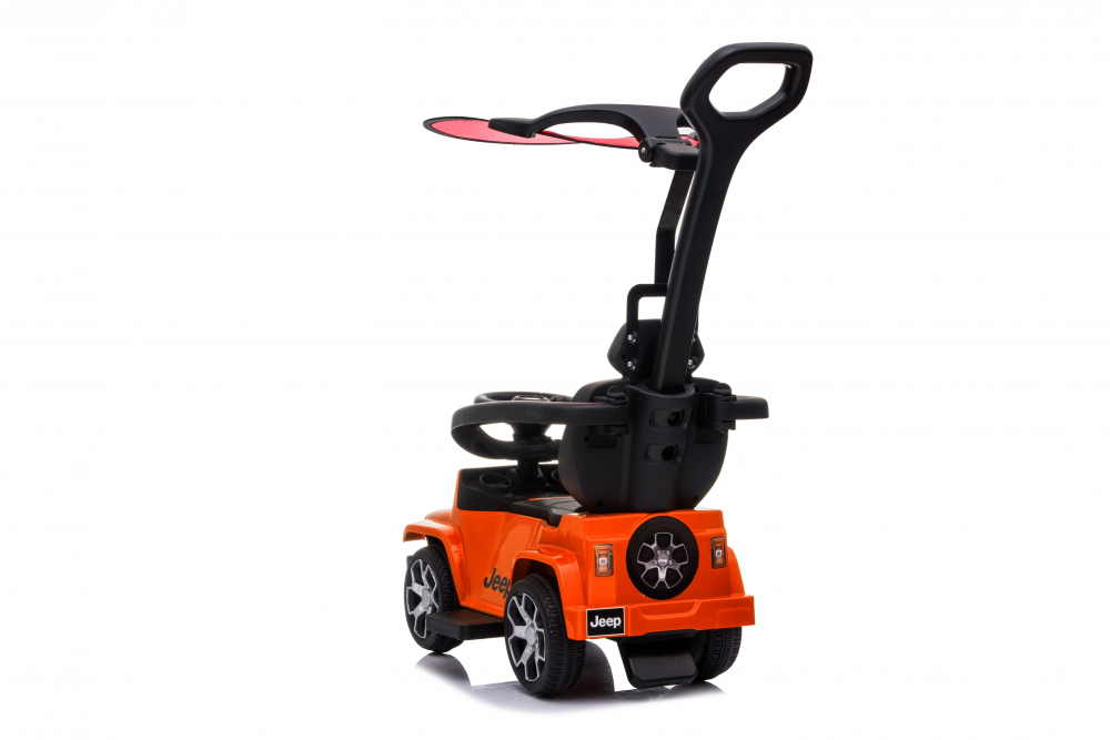 Masinuta electrica cu maner parental si roti EVA Jeep Wrangler Orange - 4