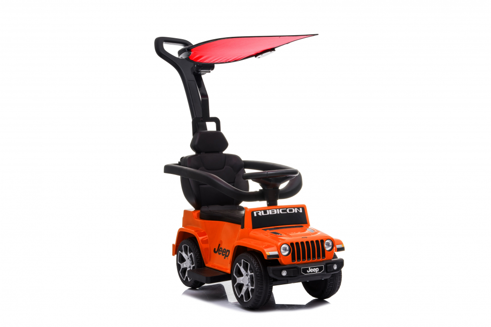 Masinuta electrica cu maner parental si roti EVA Jeep Wrangler Orange - 5