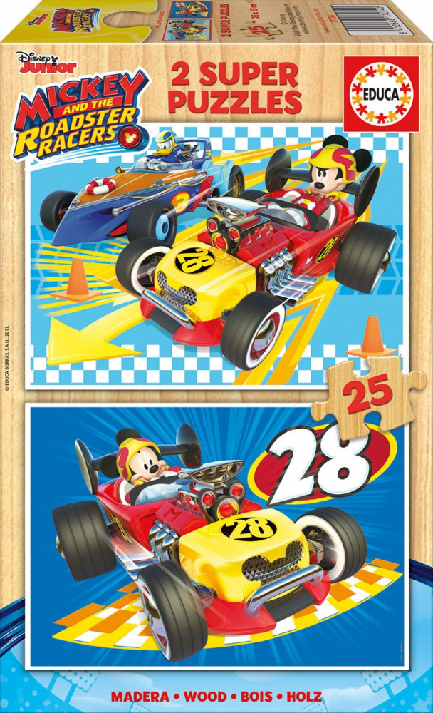 Puzzle Educa Mickey and the Roadster Racers 2x25 piese