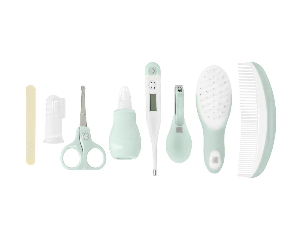 Set ingrijire bebelusi cu 8 piese KikkaBoo Grooming Set Mint - 1 | YEO