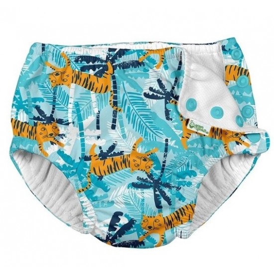 Slip refolosibil cu capse si filtru spf 50+ green sprouts by iplay aqua tiger 3t