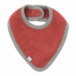 Bandana groasa din lana merinos organica fleece reglabila cu capse Iobio Vintage Red