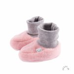 Botosei din lana merinos organica fleece Iobio Cotton Candy 2