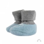 Botosei din lana merinos organica fleece Iobio Celestial Blue 2