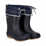 Cizme din cauciuc natural cu snur si captuseala pentru vreme rece CeLaVi Steel Navy 20