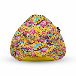 Fotoliu Units Puf Bean Bags tip para impermeabil cu maner emoji pisici