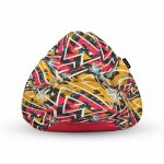 Fotoliu Units Puf Bean Bags tip para impermeabil cu maner graffiti grunge geometric