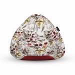 Fotoliu Units Puf Bean Bags tip para impermeabil cu maner flori si fluturi