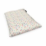Fotoliu Units Puf Bean Bags tip perna impermeabil bej cu triunghiuri multicolore