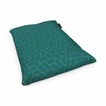 Fotoliu Units Puf Bean Bags tip perna impermeabil turcoaz cu linii aurii