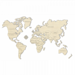 Harta lumii puzzle 3D de perete L