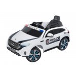 Masinuta electrica cu telecomanda Toyz Mercedes-Benz EQC Police alba 12V