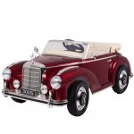 Masinuta electrica de epoca cu scaun din piele si roti EVA Mercedes Benz 300S Paint Red
