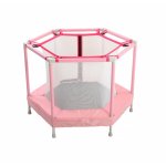 Mini trambulina pentru copii cu plasa interioara Nichiduta Jump Pink
