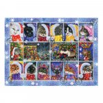 Puzzle Anatolian Christmas Cat Stamps 1.000 piese