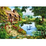 Puzzle Bluebird Cottage by the Lake 1.000 piese