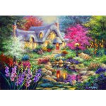 Puzzle Bluebird Nicky Boehme: Cottage Pond 1500 piese