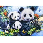 Puzzle Bluebird Panda Family 1000 piese