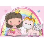 Puzzle Bluebird The Unicorn and The Princess 48 piese