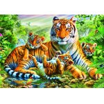 Puzzle Bluebird Tiger And Cubs 1500 piese