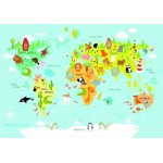 Puzzle Bluebird World Map for Kids 150 piese