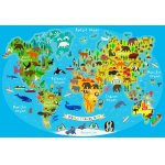 Puzzle Bluebird World Travel Map 260 piese