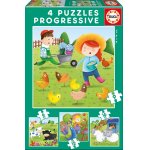 Puzzle Educa Farm Animals 6/9/12/16 piese